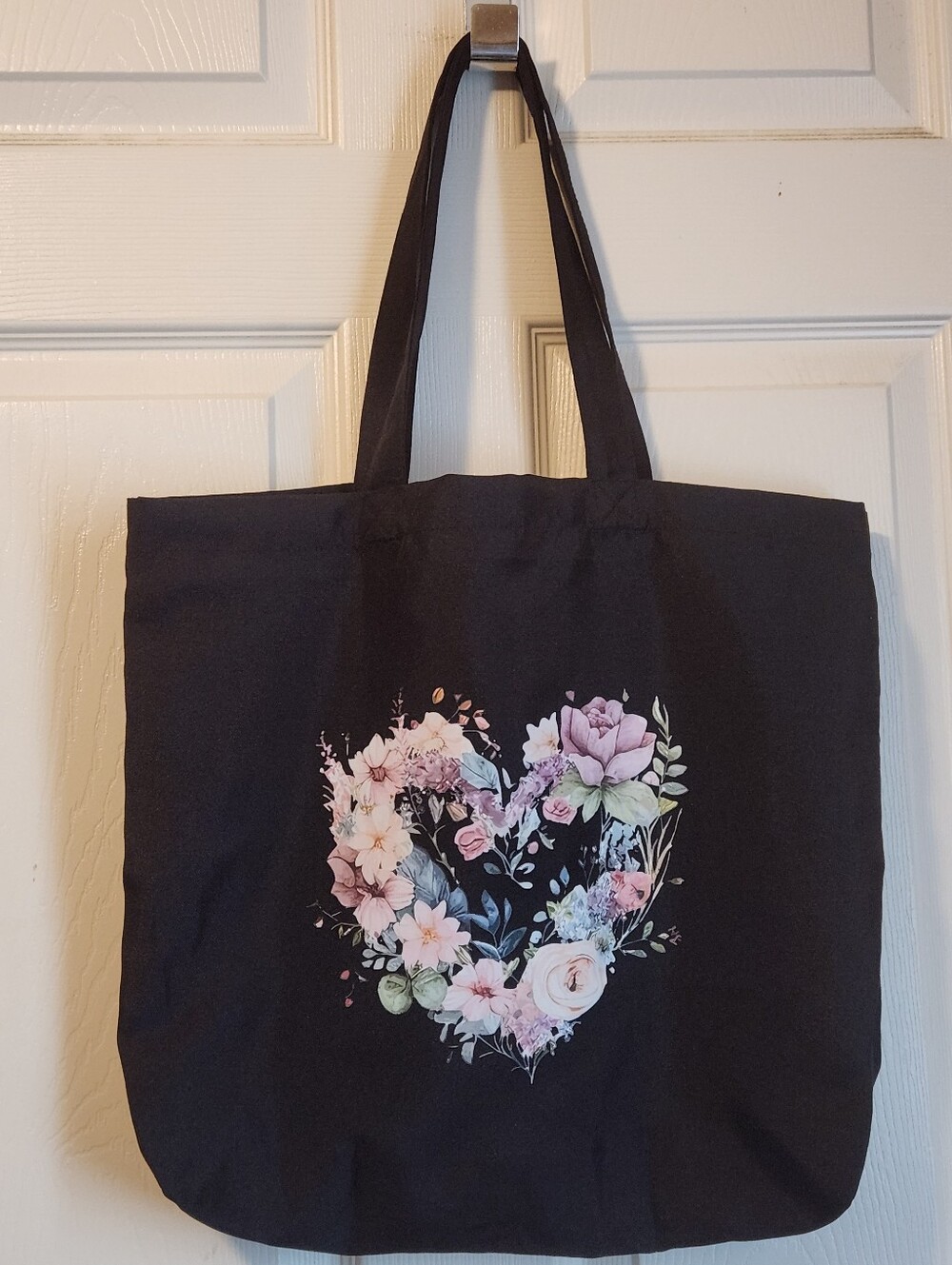 "FLORAL HEART" TOTE BAG, NWOT